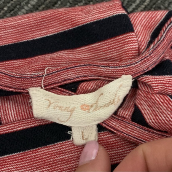 Red and blue striped dress - Picture 3 of 3